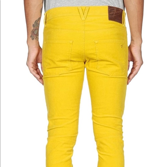 Men’s DIESEL 55DSL Pyrons Slim Skinny mustard colour corduroy pants. Size 33. - Picture 4 of 16